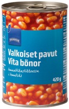 Valkoiset pavut tomaattikastikkeessa 420 g (7025110060358)
