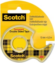 Scotch Kaksipuolinen Teippi, Katkaisija+1 Rulla, 12 Mm X 6,3 M (7055160003432)