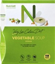 Nutrilett Vegan Vegetable Soup Vlcd Vegaaninen Kasviskeitto, Vähälaktoosinen, Erittäin Niukkaenergiainen Ruokavalionkorvike Painonhallintaan 15X33g (7070866005467)