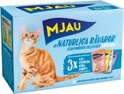 Mjau Lajitelma Liha&Kala Hyytelössä 12X85g Kissanruoka (7300330035172)