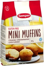 Semper Gluteeniton 185G Gluteenittomat Sitruunanmakuiset Mini Muffinssit