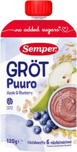 Semper 120G Puuro Mustikka & Omena Alkaen 6 Kk Käyttövalmis Lastenpuuro (7310100690708)