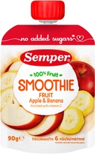 Semper 90G Smoothie Frukt, Omenaa Ja Banaania Lasten Hedelmäsose Alkaen 6 Kk (7310100701282)