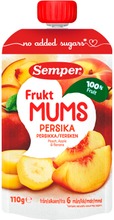 Semper Fruktmums Persikka 110G, Persikkaa, Omenaa Ja Banaania Hedelmäsose Alk. 6 Kk (7310100703347)