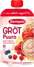 Semper 120G Puuro Omena, Vadelma, Banaani & Mustikka Alkaen 6 Kk Käyttövalmis Lastenpuuro (7310100712585)
