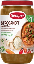 Semper 235G Stroganoffia Naudanlihaa & Riisiä  Alkaen 1V Lastenateria (7310100961723)