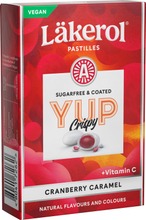 Läkerol Yup Crispy Cranberry Caramel Pastilli 40G (7310350132744)