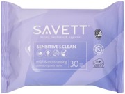 Savett Sensitive & Clean Uudelleensuljettava Kosteuspyyhe 30Kpl (7310613046504)