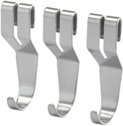 Elfa Classic Hyllykoukku Lankahyllyyn 472480 3Kpl Platina (7315494724800)