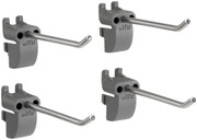 Elfa Utility Pitkä Työkalukoukku 479170 21X65x33mm 4 Kpl Harmaa (7315494791703)