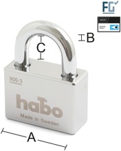 Habo Riippulukko 900-3 Lk 3 (7317900173172)