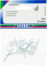 Gelia Johtokiinnike 8-12Mm 10Kpl Valkoinen (7318270005353)