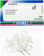 Gelia Johtokiinnike Tc 10-14Mm 10Kpl Valkoinen (7318270005360)