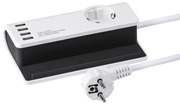 Gelia Latausasema 4Xusb 1Xschuko 1,5M Valkoinen/Musta (7318270104216)