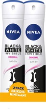 Nivea 2X150ml Invisible For Black & White Original Deo Spray -Antiperspirantti