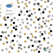 Duni 20Kpl 33Cm 3-Krs Dream Dots Musta Lautasliina (7321011883288)