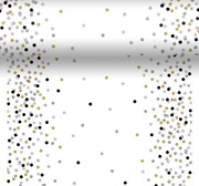 Duni Dunicel 0,4X4,8m Dream Dots Musta Perforoitu Poikkiliina (7321011912599)