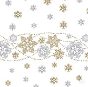 Duni Dunisoft 12Kpl 40Cm Snow Glitter Valkoinen Lautasliina (7321011957606)