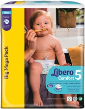 Libero Comfort Teippivaippa Koko 5, 96 Kpl, 10-14 Kg (7322541084381)
