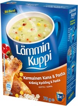 Blå Band Lämmin Kuppi Laktoositon Kermainen Kana-Pastakeitto 3X25g (7322550037750)