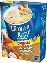 Lämmin Kuppi Crunchy Vähälaktoosinen Metsäsienikeitto Krutongeilla 3X23g (7322550038573)
