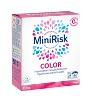 Mini Risk 1,1Kg Color Pyykinpesujauhe Kirjo-Ja Yleispyykille Herkkäihoisille Hajusteeton