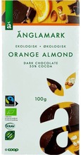 Änglamark 100g luomu tumma suklaa 55% appelsiini (7340011375296)