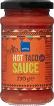 Vahva Tacokastike. Meksikolaistyyppinen Tomaatti-Jalapenokastike. (7340011456513)