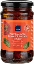 Rainbow 285/145G Aurinkokuivatut Tomaatit Puolikkaina Öljyssä (7340011466291)