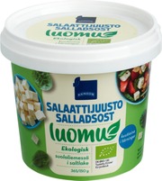 Luomusalaattijuusto Kuutioina Suolaliemessä, 22% Rasvaa. (7340011496809)