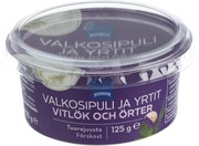 Valkosipulia Ja Yrttejä Sisältävä Vaahdotettu Kermajuusto. 24% Rasvaa. (7340191118997)