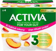 Danone Activia Persikkajogurtti - Ei Lisättyä Sokeria 4X125g (7350000550269)