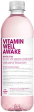 500Ml Vitamin Well Awake, Vadelman Makuinen Vitaminoitu Hiilihapoton Juoma (7350042715152)