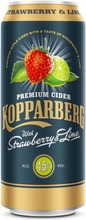 Premium Cider Kopparberg With Strawberry & Lime 4,5%, Mansikan & Limen Makuinen Omenasiideri Tölkki 44Cl