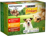 Friskies 12X100g Adult Nautaa, Lammasta Ja Kanaa Kastikkeessa Lajitelma 3 Varianttia (7613035808751)