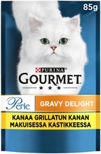 Gourmet 85 G Perle Gravy Delight Kanaa Ja Grillatun Kanan Makuista Kastiketta Kissanruoka (7613036136716)