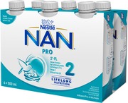 Nestlé Nan 6X500ml Pro 2Maitopohjainen Käyttövalmis Vierotusvalmiste (7613036588003)