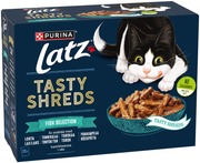 LATZ 12x80g Tasty Shreds Fish Selection kissanruoka (7613037529203)