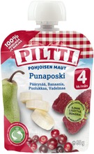 Piltti Pohjoisen Maut 90G Punaposki Hedelmäsose 4Kk Annospussi (7613039460610)