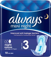 Always 10Kpl Maxi Night 3 With Wings Terveysside (8001841053721)