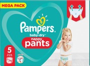 Pampers 74Kpl Baby Dry Pants S5 12-17Kg Housuvaippa (8001841516486)