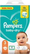 Pampers 140Kpl Babydry S3 6-10Kg Vaippa (8001841768755)