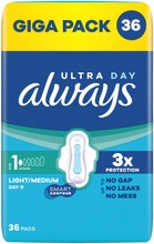 Always 36Kpl Ultra Normal 1 Siivekkeillä Terveysside (8001841930626)