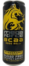 Mega Force 0,33L Bcaa Mansikka-Sitruuna Sokeriton Energiajuoma (8711900017310)