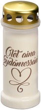 Bolsius Hautakynttilä Kauniilla Muistotekstillä. Ei Palmuöljyä! (8717847145536)