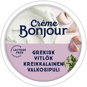 Crème Bonjour 100G Kreikkalainen Valkosipuli Tuorejuusto Laktoositon (8719200066793)