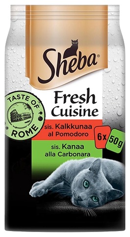 
Kissanruoka Sheba 6 x 50 g Fresh Cuisine Taste of ROME  (4770608260019)