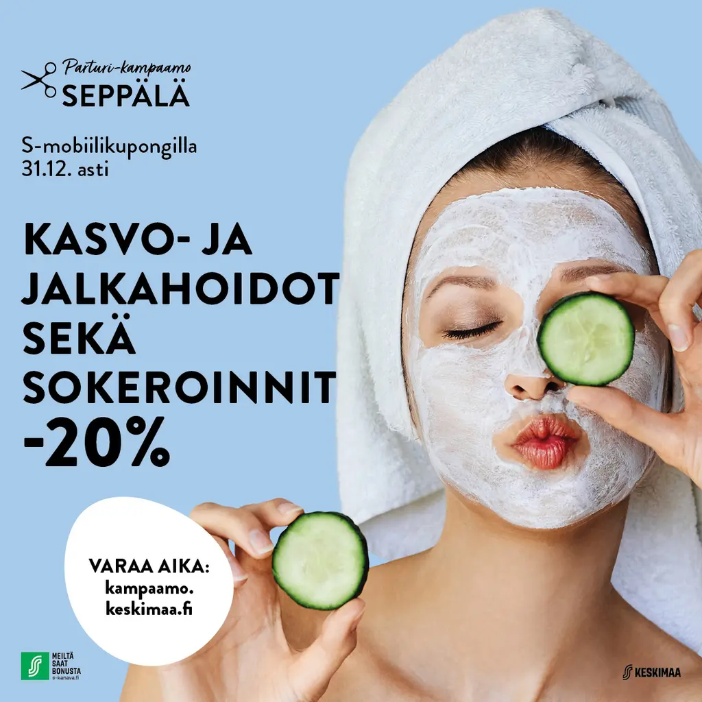 Kasvo-ja jalkahoidot sekä sokeroinnit -20%