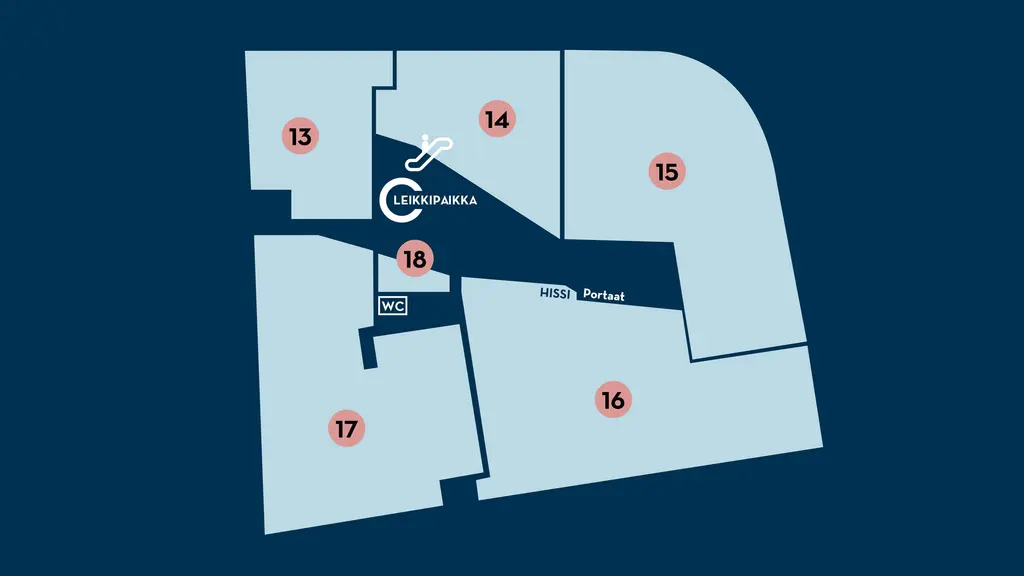 Kauppakeskus Lohi pohjakartta 2. kerros