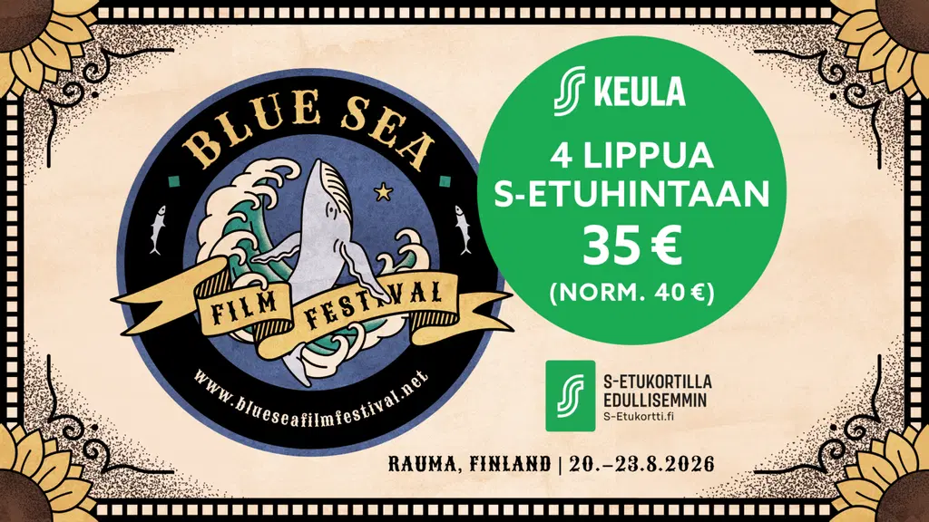 S-Etukortilla edullisemmin Blue Sea Film Festivaliin 20.-23.8.2026